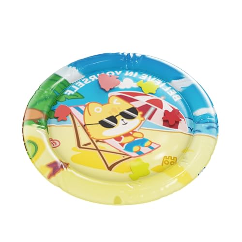 skyrabbiter Aufblasbares Haustierkühlung-Wasserbett, 100 cm, Wasserspielmatte für Katzen, Verdickte Katzenspielmatte, Wasser Matte für Katzen, Wassermatte für Haustiere Katzen Hunde (100cm) von skyrabbiter