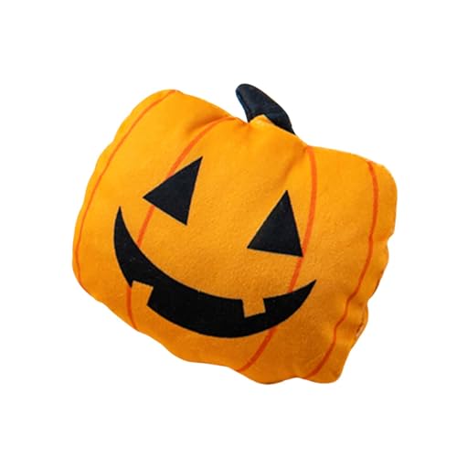 skyrabbiter Halloween Katzenspielzeug, Plüsch Kürbis und Geister Design, Friedhof Schädel Geist Fledermaus Auge Kürbis Plüsch Katzen Spielzeug für Indoor Erwachsene Kätzchen Spiele Zähne Kauen (D) von skyrabbiter