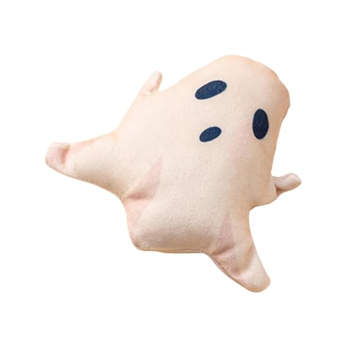 skyrabbiter Halloween Katzenspielzeug, Plüsch Kürbis und Geister Design, Friedhof Schädel Geist Fledermaus Auge Kürbis Plüsch Katzen Spielzeug für Indoor Erwachsene Kätzchen Spiele Zähne Kauen (A) von skyrabbiter