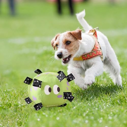 skyrabbiter Interaktives Hundespielzeug, Plüsch Spielball mit Sternen-Design, Robustes Kauspielzeug, Futtersuche Instinkt Training, Stressabbau Langeweile, Für Große, Mittlere und Kleine Hunde (A) von skyrabbiter