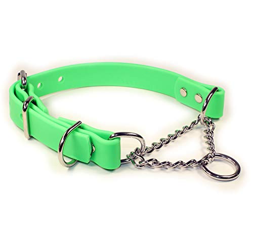 Martingale-Hundehalsband, verstellbar, wasserdicht, halbe Karo, Edelstahl, Größe L/XL: 50,8 - 61 cm, Grün Martingale-Hundehalsband, verstellbar, wasserdicht, halbe Karo, Edelstahl, Größe L/XL: 50,8 - 61 cm, Grün von sleepy pup