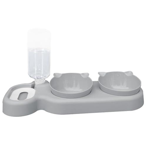 Doppelter Katzenfutternapf & Wassernapf | Haustiernapf mit automatischer Tränkflasche - ideal für Futter und Wasser für kleine oder mittelgroße Hunde und Katzen Doppelter Katzenfutternapf & Wassernapf | Haustiernapf mit automatischer Tränkflasche - ideal für Futter und Wasser für kleine oder mittelgroße Hunde und Katzen von smai