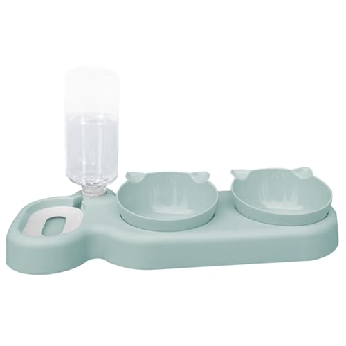Doppelter Katzenfutternapf & Wassernapf | Haustiernapf mit automatischer Tränkflasche - ideal für Futter und Wasser für kleine oder mittelgroße Hunde und Katzen Doppelter Katzenfutternapf & Wassernapf | Haustiernapf mit automatischer Tränkflasche - ideal für Futter und Wasser für kleine oder mittelgroße Hunde und Katzen von smai
