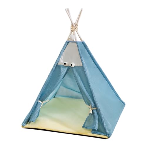 Faltbarer Haustier-Laufstall | Atmungsaktives Mesh-Hundezelt - Maschinenwaschbares Tipi, abnehmbares Haustierhaus für Hunde, Katzen, Welpen Faltbarer Haustier-Laufstall | Atmungsaktives Mesh-Hundezelt - Maschinenwaschbares Tipi, abnehmbares Haustierhaus für Hunde, Katzen, Welpen von smai