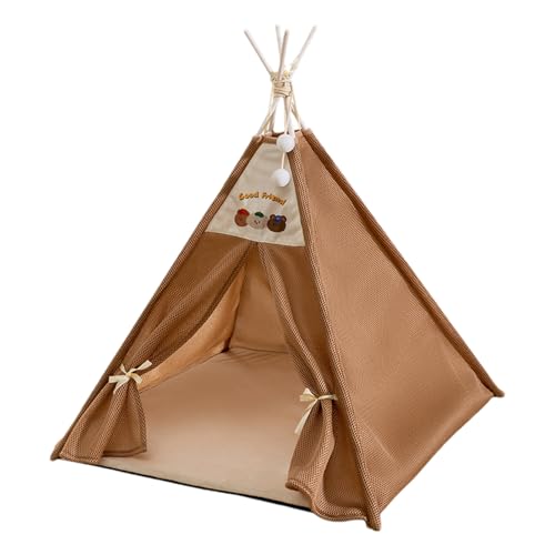 Faltbares Haustier-Laufstall | Atmungsaktives Mesh-Hundezelt - Maschinenwaschbares Tipi, abnehmbares Haustierhaus für Hunde, Katzen, Welpen Faltbares Haustier-Laufstall | Atmungsaktives Mesh-Hundezelt - Maschinenwaschbares Tipi, abnehmbares Haustierhaus für Hunde, Katzen, Welpen von smai