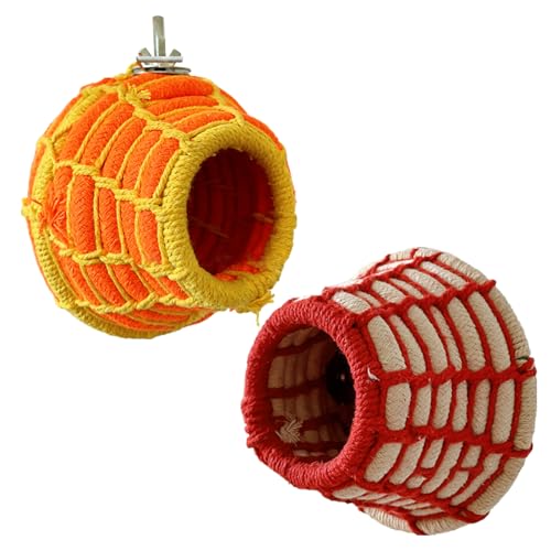 Handgewebtes Vogelnest, tragbares Vogelnest, Käfigdekoration, multifunktionaler Schlüpfkasten, Papageiennest, kreativ, winddicht, Winterhöhle für Wellensittiche, Sittiche, Nymphensittiche Handgewebtes Vogelnest, tragbares Vogelnest, Käfigdekoration, multifunktionaler Schlüpfkasten, Papageiennest, kreativ, winddicht, Winterhöhle für Wellensittiche, Sittiche, Nymphensittiche von smai