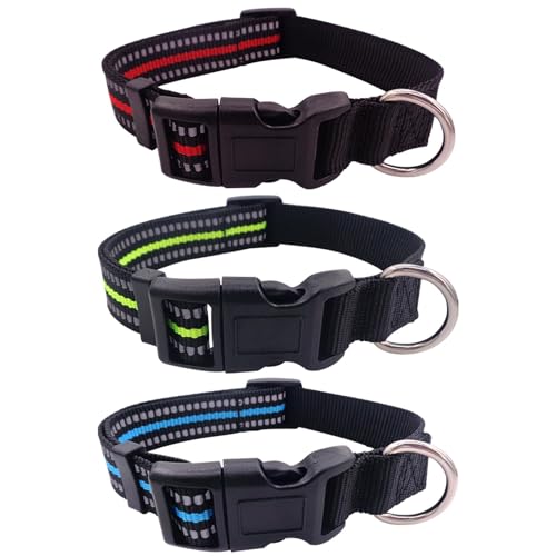 Hundehalsband für kleine Hunde, Nylon-Schnalle, reflektierend, für kleine Hunde, bequem, Nylon-Schnalle, Hundemarke, reflektierend, Katzenhalsband Hundehalsband für kleine Hunde, Nylon-Schnalle, reflektierend, für kleine Hunde, bequem, Nylon-Schnalle, Hundemarke, reflektierend, Katzenhalsband von smai
