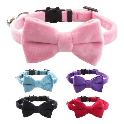Hundehalsband mit Fliege und Klingelglocke – schöne Halsbänder für Zuhause, Hochzeit, Spazierengehen, Reisen Hundehalsband mit Fliege und Klingelglocke – schöne Halsbänder für Zuhause, Hochzeit, Spazierengehen, Reisen von smai