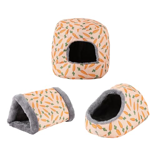 Kleintierbetten | Kleines Hamsterhaus Plüsch Hamster Versteck - Höhlenbett Meerschweinchen Zubehör, Hamster Warmbett für Chinchilla, Zuckergleiter Kleintierbetten | Kleines Hamsterhaus Plüsch Hamster Versteck - Höhlenbett Meerschweinchen Zubehör, Hamster Warmbett für Chinchilla, Zuckergleiter von smai