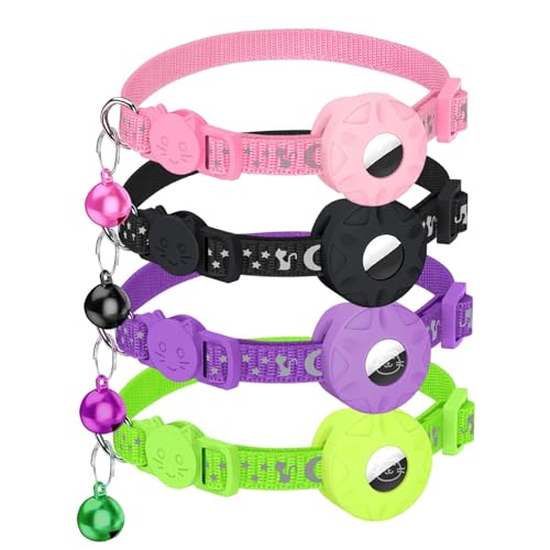 Sicherheitsglocken-Katzenhalsband, verstellbare Halsbänder, verstärktes Design, Haustierzubehör für kleine, mittelgroße und große Katzen Sicherheitsglocken-Katzenhalsband, verstellbare Halsbänder, verstärktes Design, Haustierzubehör für kleine, mittelgroße und große Katzen von smai