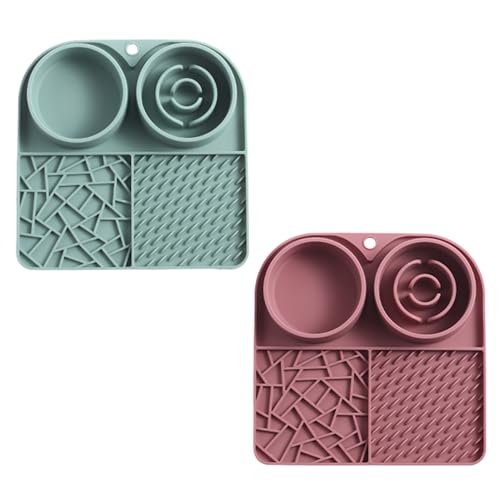 Silikon Pet Slow Food Matte - Leckmatte für Hunde & Katzen - Hund Lecken Pad - Langsame Fütterung Puzzle Aktivität für Stressabbau Langeweile Reduzierer - 2 in 1 Schüssel Saugnäpfe Silikon Pet Slow Food Matte - Leckmatte für Hunde & Katzen - Hund Lecken Pad - Langsame Fütterung Puzzle Aktivität für Stressabbau Langeweile Reduzierer - 2 in 1 Schüssel Saugnäpfe von smai