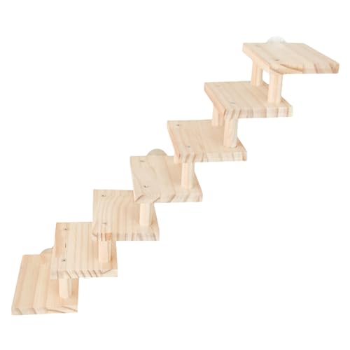 Stabile Hamsterkäfigleiter | Holz-Bissbrücke, kaufeste Kletterplattform Spielzeug | Entwickelt für Chinchillas, Meerschweinchen, kleine Schweinchen Stabile Hamsterkäfigleiter | Holz-Bissbrücke, kaufeste Kletterplattform Spielzeug | Entwickelt für Chinchillas, Meerschweinchen, kleine Schweinchen von smai
