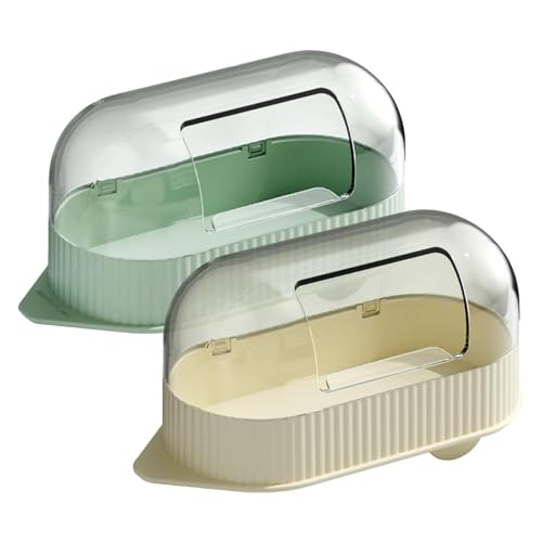 Transparenter Hamster-Sandbadkasten | Kühlbett Sandbehälter 19,59,510,5 cm | idealer WC-Duschraum für Streifenhörnchen, Hamster, Meerschweinchen und Chinchillas von smai
