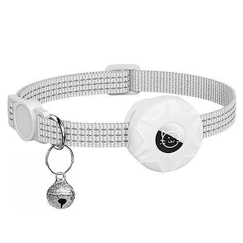 Verstellbares Hundehalsband mit Silikon-Halterung für Luftmarken und reflektierendem Hundehalsband, Glocke, leuchtendes Halsband für nächtliche Spaziergänge, Haustierhalsband für kleine Haustiere, Verstellbares Hundehalsband mit Silikon-Halterung für Luftmarken und reflektierendem Hundehalsband, Glocke, leuchtendes Halsband für nächtliche Spaziergänge, Haustierhalsband für kleine Haustiere, von smai