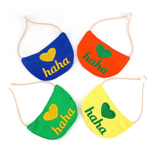 SMALLLEE_LUCKY_STORE 4 Stück Hundehalstücher für extra kleine Hunde und Katzen, Welpen-Lätzchen mit Herz-Stickerei, waschbar, Dreieckstücher, Speicheltuch, verstellbares Haustierzubehör, Größe S SMALLLEE_LUCKY_STORE 4 Stück Hundehalstücher für extra kleine Hunde und Katzen, Welpen-Lätzchen mit Herz-Stickerei, waschbar, Dreieckstücher, Speicheltuch, verstellbares Haustierzubehör, Größe S von smalllee_lucky_store
