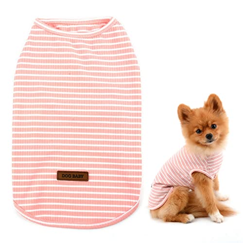 SMALLLEE_LUCKY_STORE Basic Pet Gestricktes Baumwoll-T-Shirt für kleine Hunde, Katzen, Jungen, Mädchen, Welpen, ärmelloses T-Shirt, Weste, weiche Chihuahua-Sommerkleidung, Rosa, Größe M SMALLLEE_LUCKY_STORE Basic Pet Gestricktes Baumwoll-T-Shirt für kleine Hunde, Katzen, Jungen, Mädchen, Welpen, ärmelloses T-Shirt, Weste, weiche Chihuahua-Sommerkleidung, Rosa, Größe M von smalllee_lucky_store