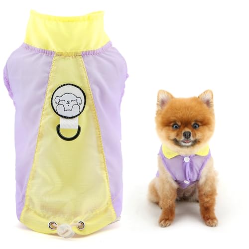 SMALLLEE_LUCKY_STORE Colorblock Hunde-T-Shirts für extra kleine und kleine Hunde, UV-Schutz, Haustier-Tanktop mit D-Ring, dehnbar, Welpen-Shirt, Sommerweste, Chihuahua, Yorkie, Katzenkleidung, Lila, S SMALLLEE_LUCKY_STORE Colorblock Hunde-T-Shirts für extra kleine und kleine Hunde, UV-Schutz, Haustier-Tanktop mit D-Ring, dehnbar, Welpen-Shirt, Sommerweste, Chihuahua, Yorkie, Katzenkleidung, Lila, S von smalllee_lucky_store
