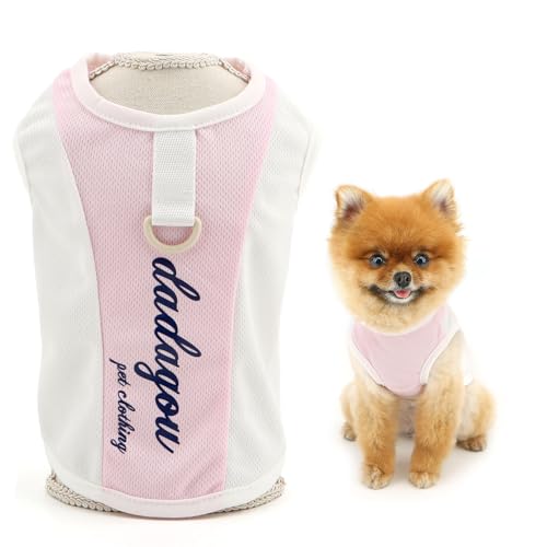 SMALLLEE_LUCKY_STORE Cooles Mesh-Hunde-Sonnenshirt für Xsmall und kleine Hunde, Haustierpullover mit D-Ring, UV-beständig, Welpenweste, dehnbares Tanktop, Frühling, Sommer, Chihuahua, Yorkie SMALLLEE_LUCKY_STORE Cooles Mesh-Hunde-Sonnenshirt für Xsmall und kleine Hunde, Haustierpullover mit D-Ring, UV-beständig, Welpenweste, dehnbares Tanktop, Frühling, Sommer, Chihuahua, Yorkie von smalllee_lucky_store