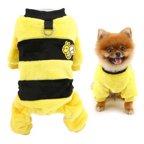 SMALLLEE_LUCKY_STORE Flanell-Fleece-Hunde-Pyjama für kleine Hunde, gestreift, Haustier-Pyjama mit D-Ring, weiches Hummelkostüm, Welpen-Pyjama, Thermo-Winter-Herbst-Pullover, Katze, Chihuahua, Yorkie, SMALLLEE_LUCKY_STORE Flanell-Fleece-Hunde-Pyjama für kleine Hunde, gestreift, Haustier-Pyjama mit D-Ring, weiches Hummelkostüm, Welpen-Pyjama, Thermo-Winter-Herbst-Pullover, Katze, Chihuahua, Yorkie, von smalllee_lucky_store