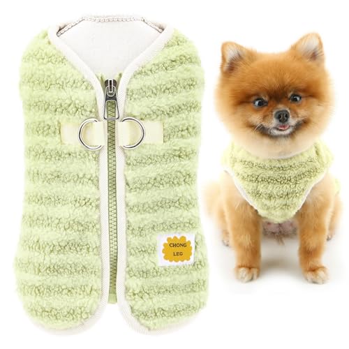SMALLLEE_LUCKY_STORE Fleece Hundepullover für kleine Hunde Gestreift Haustier Sweatshirt mit Doppel-D-Ring Reißverschluss Welpenweste Pullover Warmer Winter Herbst Sweater Chihuahua Yorkie Kleidung, SMALLLEE_LUCKY_STORE Fleece Hundepullover für kleine Hunde Gestreift Haustier Sweatshirt mit Doppel-D-Ring Reißverschluss Welpenweste Pullover Warmer Winter Herbst Sweater Chihuahua Yorkie Kleidung, von smalllee_lucky_store