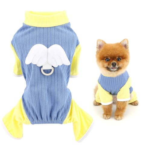 SMALLLEE_LUCKY_STORE Gestreifter Hundeschlafanzug für kleine Hunde Haustier Jumpsuit mit D-Ring und Engelsflügel Colorblock Dehnbarer Welpe Schlafanzug Sommer Frühling Schlafanzug Chihuahua Yorkie SMALLLEE_LUCKY_STORE Gestreifter Hundeschlafanzug für kleine Hunde Haustier Jumpsuit mit D-Ring und Engelsflügel Colorblock Dehnbarer Welpe Schlafanzug Sommer Frühling Schlafanzug Chihuahua Yorkie von smalllee_lucky_store