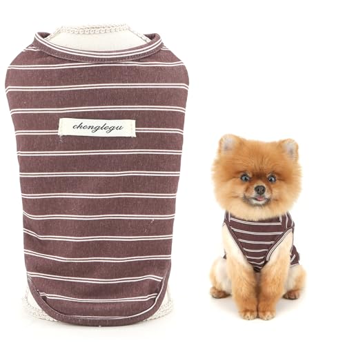SMALLLEE_LUCKY_STORE Gestreiftes Hunde-T-Shirt für extra kleine und kleine Hunde, Haustierpullover mit Aufnäher, Welpenweste, atmungsaktiv, dehnbar, Tanktop, Frühling, Sommer, Chihuahua, Yorkie SMALLLEE_LUCKY_STORE Gestreiftes Hunde-T-Shirt für extra kleine und kleine Hunde, Haustierpullover mit Aufnäher, Welpenweste, atmungsaktiv, dehnbar, Tanktop, Frühling, Sommer, Chihuahua, Yorkie von smalllee_lucky_store