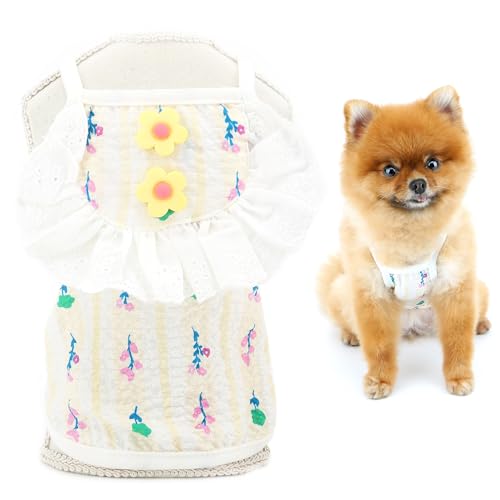 SMALLLEE_LUCKY_STORE Gestreiftes Hundeshirt für kleine Hunde und Mädchen, Blumenmuster, Haustierpullover, Cami-T-Shirt, Frühling, Sommer, Kleidung, atmungsaktiv, leicht, Welpen, Tanktop, Chihuahua, SMALLLEE_LUCKY_STORE Gestreiftes Hundeshirt für kleine Hunde und Mädchen, Blumenmuster, Haustierpullover, Cami-T-Shirt, Frühling, Sommer, Kleidung, atmungsaktiv, leicht, Welpen, Tanktop, Chihuahua, von smalllee_lucky_store