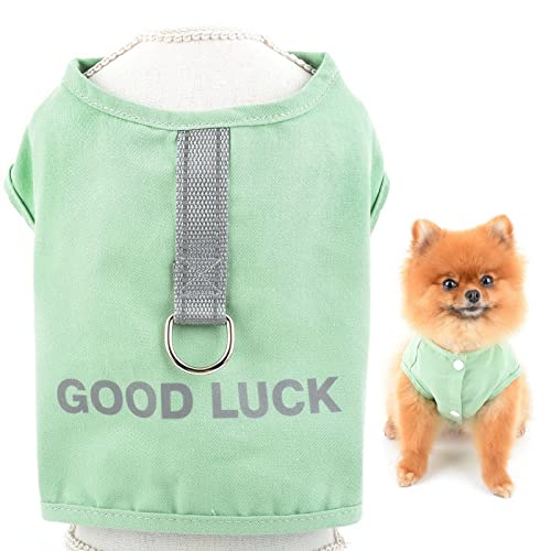 SMALLLEE_LUCKY_STORE Good Luck Haustier-Geschirr, Weste mit D-Ring für kleine Hunde, Katzen, Jungen, Mädchen, weiche, bequeme Jeansjacke für Spaziergänge im Freien, Welpen, Yorkie, Chihuahua, SMALLLEE_LUCKY_STORE Good Luck Haustier-Geschirr, Weste mit D-Ring für kleine Hunde, Katzen, Jungen, Mädchen, weiche, bequeme Jeansjacke für Spaziergänge im Freien, Welpen, Yorkie, Chihuahua, von smalllee_lucky_store