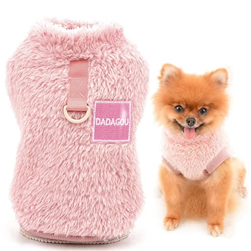SMALLLEE_LUCKY_STORE Haustier-Sherpa-Fleece-Pullover Weste Rollkragenpullover mit D-Ring weiches Sweatshirt für kleine Hunde Katzen, Welpen Yorkie Chihuahua warme Herbst-Winterkleidung, Rosa, XL SMALLLEE_LUCKY_STORE Haustier-Sherpa-Fleece-Pullover Weste Rollkragenpullover mit D-Ring weiches Sweatshirt für kleine Hunde Katzen, Welpen Yorkie Chihuahua warme Herbst-Winterkleidung, Rosa, XL von smalllee_lucky_store