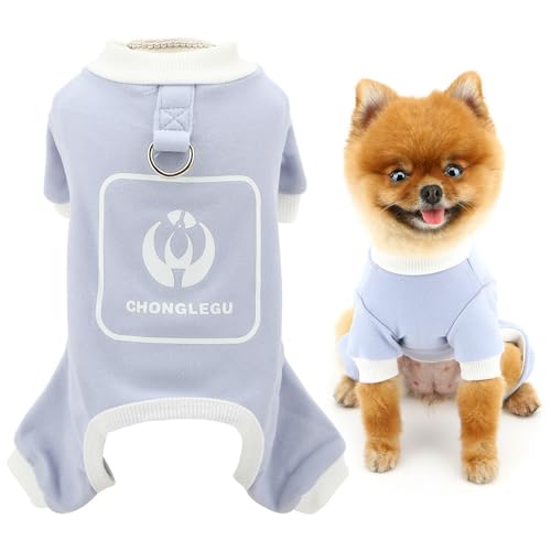 SMALLLEE_LUCKY_STORE Hunde-Pyjama für kleine Hunde, Welpen, Pullover, Overall mit D-Ring, dehnbar, atmungsaktiv, Haustier-Pyjama, Sommer, Frühling, Chihuahua, Yorkie, Blau, Größe L SMALLLEE_LUCKY_STORE Hunde-Pyjama für kleine Hunde, Welpen, Pullover, Overall mit D-Ring, dehnbar, atmungsaktiv, Haustier-Pyjama, Sommer, Frühling, Chihuahua, Yorkie, Blau, Größe L von smalllee_lucky_store