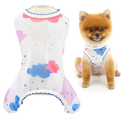 SMALLLEE_LUCKY_STORE Hunde-Pyjama für kleine Hunde, kühlender Netzstoff, Welpenpullover, Jumpsuit mit Cartoon-Muster, ärmellos, atmungsaktiv, Haustier-Pyjama, Sommer, Frühling, Chihuahua, Yorkie, SMALLLEE_LUCKY_STORE Hunde-Pyjama für kleine Hunde, kühlender Netzstoff, Welpenpullover, Jumpsuit mit Cartoon-Muster, ärmellos, atmungsaktiv, Haustier-Pyjama, Sommer, Frühling, Chihuahua, Yorkie, von smalllee_lucky_store