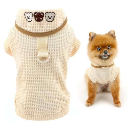 SMALLLEE_LUCKY_STORE Hunde-Shirt für kleine Hunde, Waffelmuster, solider Haustierpullover, T-Shirt mit D-Ring, für Sommer, Frühling, dehnbare Kleidung, Welpen-T-Shirt, Chihuahua, Yorkie, SMALLLEE_LUCKY_STORE Hunde-Shirt für kleine Hunde, Waffelmuster, solider Haustierpullover, T-Shirt mit D-Ring, für Sommer, Frühling, dehnbare Kleidung, Welpen-T-Shirt, Chihuahua, Yorkie, von smalllee_lucky_store