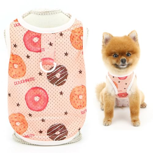 SMALLLEE_LUCKY_STORE Hunde-Shirt für kleine Hunde, kühlendes Netzgewebe, Haustier-Pullover, T-Shirt mit D-Ring und Donuts, bedruckt, Frühling, Sommer, atmungsaktiv, Welpen-T-Shirt, Chihuahua, Yorkie, SMALLLEE_LUCKY_STORE Hunde-Shirt für kleine Hunde, kühlendes Netzgewebe, Haustier-Pullover, T-Shirt mit D-Ring und Donuts, bedruckt, Frühling, Sommer, atmungsaktiv, Welpen-T-Shirt, Chihuahua, Yorkie, von smalllee_lucky_store