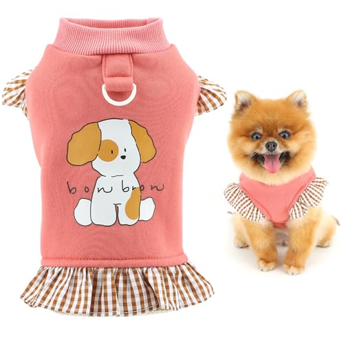 SMALLLEE_LUCKY_STORE Hunde-Sweatshirt für extra kleine Hunde, mit Fleecefutter, niedliches Hundemuster, Haustierpullover mit D-Ring, warm, gemütlich, Welpen, Winter, Herbst, Chihuahua, Yorkshire SMALLLEE_LUCKY_STORE Hunde-Sweatshirt für extra kleine Hunde, mit Fleecefutter, niedliches Hundemuster, Haustierpullover mit D-Ring, warm, gemütlich, Welpen, Winter, Herbst, Chihuahua, Yorkshire von smalllee_lucky_store