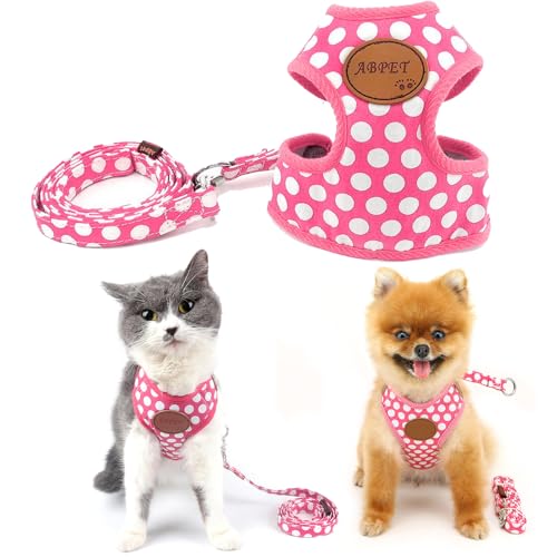 SMALLLEE_LUCKY_STORE Hundegeschirr aus weichem Netzgewebe, Nylon, gepunktet, für kleine und mittelgroße Hunde, Rosa, Größe L SMALLLEE_LUCKY_STORE Hundegeschirr aus weichem Netzgewebe, Nylon, gepunktet, für kleine und mittelgroße Hunde, Rosa, Größe L von smalllee_lucky_store