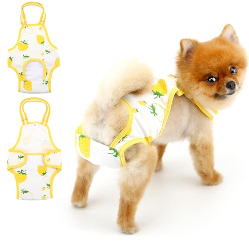 SMALLLEE_LUCKY_STORE Hundewindeln, niedliches Erdbeer-Haustier-Sanitärhöschen mit verstellbarem Strumpfhalter, waschbar, wiederverwendbar, Welpen, niedliche Haustier-Unterwäsche, Windel-Jumpsuits für SMALLLEE_LUCKY_STORE Hundewindeln, niedliches Erdbeer-Haustier-Sanitärhöschen mit verstellbarem Strumpfhalter, waschbar, wiederverwendbar, Welpen, niedliche Haustier-Unterwäsche, Windel-Jumpsuits für von smalllee_lucky_store