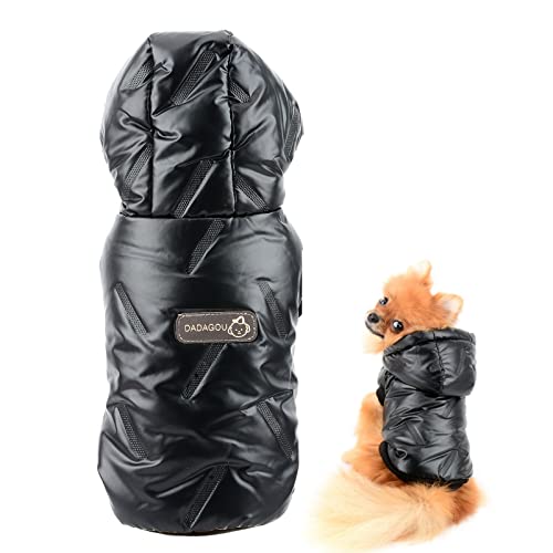SMALLLEE_LUCKY_STORE Pet Waterproof Windproof Hoodie Winter Coat for Small Dogs Cats Puppy Chihuahua Yorkie Fleece Lined Warm Cold Weather Clothes von smalllee_lucky_store