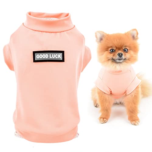 SMALLLEE_Lucky_Store Schnell trocknendes Haustier-Shirt, Cooles Welpen-T-Shirt, Sonnenschutz T-Shirt für kleine Hunde Katzen,Tank-Top Weste,Yorkie Chihuahua Sommerkleidung, Rosa, M von smalllee_lucky_store