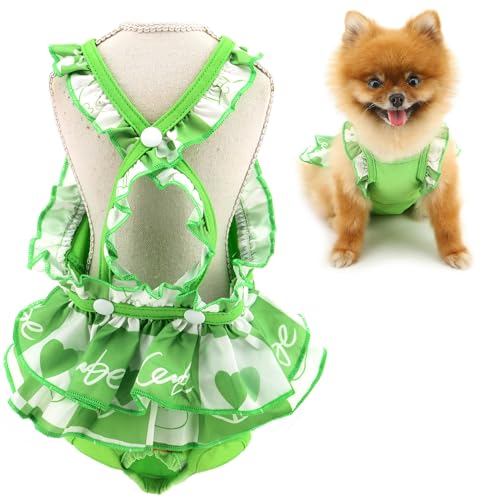 SMALLLEE_LUCKY_STORE Waschbare, wiederverwendbare Hundewindel, kariert, Sanitärhöschen mit Strumpfhalter, Welpen, niedliche Haustierunterwäsche, Windel-Jumpsuits für Hündinnen in Hitzeperiode, Grün, SMALLLEE_LUCKY_STORE Waschbare, wiederverwendbare Hundewindel, kariert, Sanitärhöschen mit Strumpfhalter, Welpen, niedliche Haustierunterwäsche, Windel-Jumpsuits für Hündinnen in Hitzeperiode, Grün, von smalllee_lucky_store