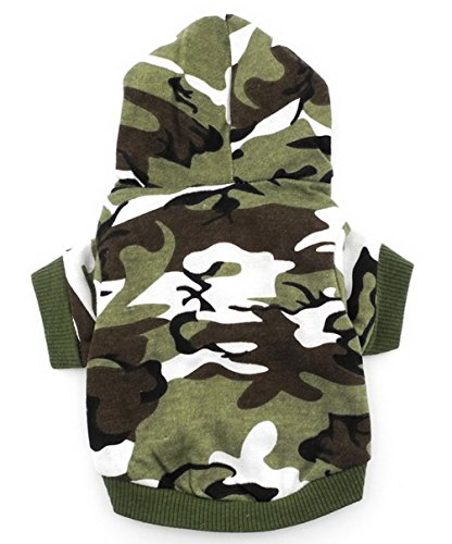 Smalllee_lucky_store Shirts für Hunde Kleiner Hund Kleidung für Jungen Camo Hoodie Shirt, grün L Smalllee_lucky_store Shirts für Hunde Kleiner Hund Kleidung für Jungen Camo Hoodie Shirt, grün L von smalllee_lucky_store