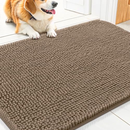 Smiry Hunde-Fußmatte für schlammige Pfoten, 76,2 x 50,8 cm, absorbiert Feuchtigkeit und Schmutz, rutschfest, waschbar, schnell trocknend, Chenille-Haustürmatte, Eingangsbereich, Teppich für Innenboden Smiry Hunde-Fußmatte für schlammige Pfoten, 76,2 x 50,8 cm, absorbiert Feuchtigkeit und Schmutz, rutschfest, waschbar, schnell trocknend, Chenille-Haustürmatte, Eingangsbereich, Teppich für Innenboden von smiry