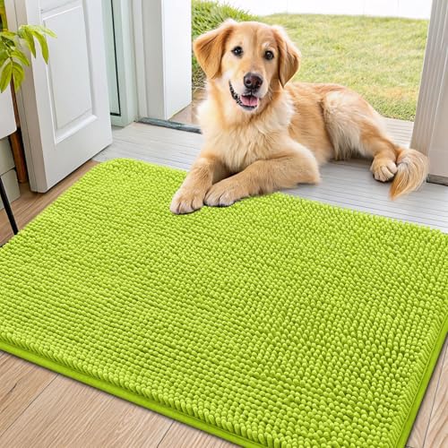 Smiry Hunde-Fußmatte für schlammige Pfoten, 91 x 61 cm, absorbiert Feuchtigkeit und Schmutz, Fußmatte, rutschfest, waschbar, schnell trocknend, Chenille, Eingangstürmatte, Eingangsteppich für Smiry Hunde-Fußmatte für schlammige Pfoten, 91 x 61 cm, absorbiert Feuchtigkeit und Schmutz, Fußmatte, rutschfest, waschbar, schnell trocknend, Chenille, Eingangstürmatte, Eingangsteppich für von smiry