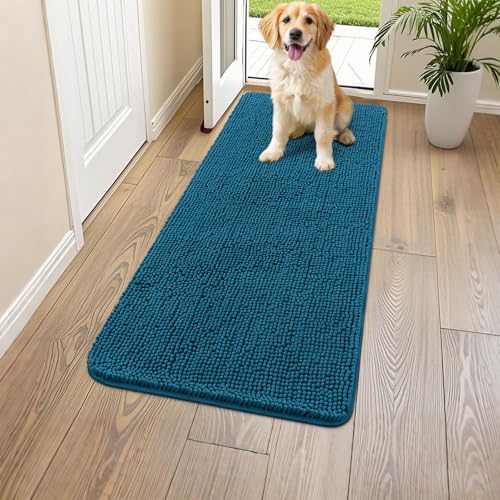 Smiry Hunde-Fußmatte für schlammige Pfoten, absorbiert Feuchtigkeit und Schmutz, rutschfest, waschbar, schnell trocknend, Chenille, Eingangstürmatte für Innenbereich, Eingangsbereich, Teppich für Smiry Hunde-Fußmatte für schlammige Pfoten, absorbiert Feuchtigkeit und Schmutz, rutschfest, waschbar, schnell trocknend, Chenille, Eingangstürmatte für Innenbereich, Eingangsbereich, Teppich für von smiry