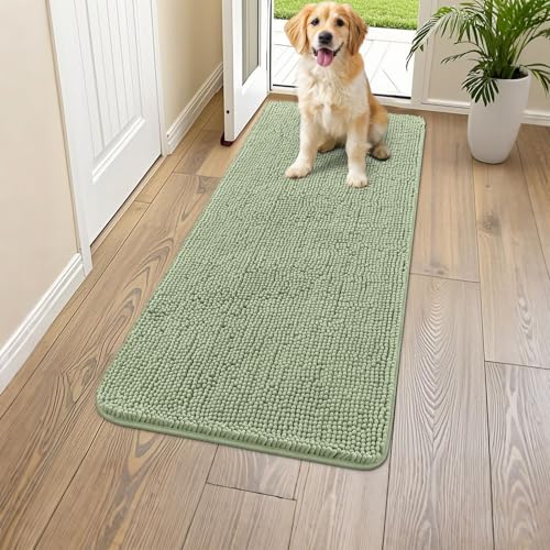 Smiry Hunde-Fußmatte für schlammige Pfoten, absorbiert Feuchtigkeit und Schmutz, rutschfest, waschbar, schnell trocknend, Chenille, Eingangstürmatte für den Innenbereich, Eingangsbereich, 129 x 61 cm Smiry Hunde-Fußmatte für schlammige Pfoten, absorbiert Feuchtigkeit und Schmutz, rutschfest, waschbar, schnell trocknend, Chenille, Eingangstürmatte für den Innenbereich, Eingangsbereich, 129 x 61 cm von smiry