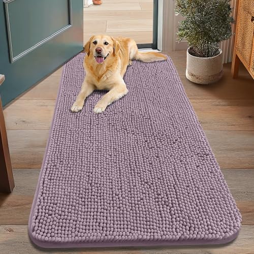 Smiry Hunde-Fußmatte für schlammige Pfoten, absorbiert Feuchtigkeit und Schmutz, rutschfest, waschbar, schnell trocknend, Chenille, Eingangstürmatte für den Innenbereich, Eingangsbereich, Teppich für Smiry Hunde-Fußmatte für schlammige Pfoten, absorbiert Feuchtigkeit und Schmutz, rutschfest, waschbar, schnell trocknend, Chenille, Eingangstürmatte für den Innenbereich, Eingangsbereich, Teppich für von smiry