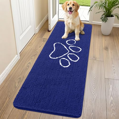 Smiry Hunde-Fußmatte für schlammige Pfoten, saugfähiger Schmutzfänger, rutschfest, schnell trocknend, waschbar, Chenille-Matte für Schlammhunde, Eingangsteppich für drinnen und draußen (178 x 61 cm, Smiry Hunde-Fußmatte für schlammige Pfoten, saugfähiger Schmutzfänger, rutschfest, schnell trocknend, waschbar, Chenille-Matte für Schlammhunde, Eingangsteppich für drinnen und draußen (178 x 61 cm, von smiry