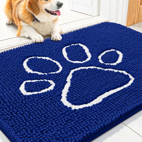 Smiry Hunde-Fußmatte für schlammige Pfoten, saugfähiger Schmutzfänger, rutschfest, schnell trocknend, waschbar, Chenille-Matte für Schlammhunde, Eingangsteppich für drinnen und draußen (76,2 x 50,8 cm Smiry Hunde-Fußmatte für schlammige Pfoten, saugfähiger Schmutzfänger, rutschfest, schnell trocknend, waschbar, Chenille-Matte für Schlammhunde, Eingangsteppich für drinnen und draußen (76,2 x 50,8 cm von smiry