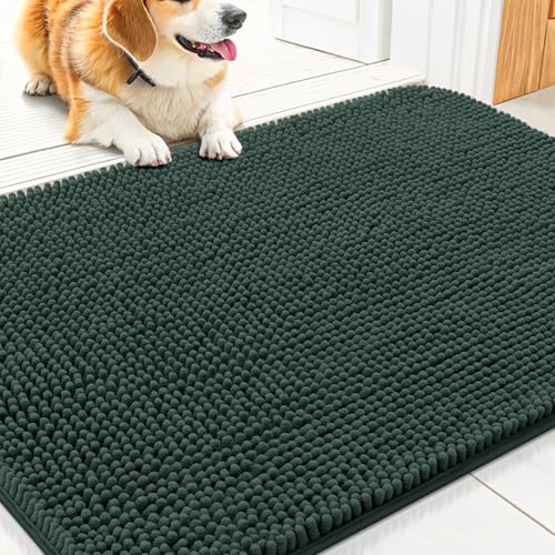 Smiry Hundebett-Matte, ultraweich, rutschfest, waschbar, schnell trocknend, Chenille, Schlafmatratze für große, mittelgroße und kleine Hunde, 76 x 50 cm, Grün Smiry Hundebett-Matte, ultraweich, rutschfest, waschbar, schnell trocknend, Chenille, Schlafmatratze für große, mittelgroße und kleine Hunde, 76 x 50 cm, Grün von smiry