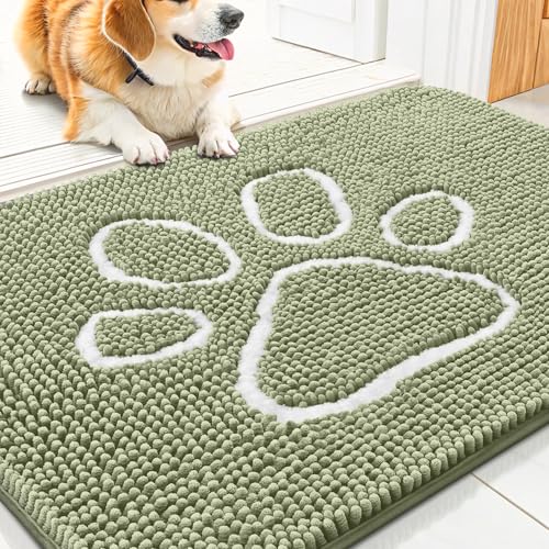 smiry Hunde-Fußmatte für schlammige Pfoten, saugfähiger Schmutzfang, rutschfest, waschbar, schnell trocknend, Chenille, Schlammmatte für Hunde, Eingang, Innenfußmatte für den Innenboden (76,2 x 50,8 smiry Hunde-Fußmatte für schlammige Pfoten, saugfähiger Schmutzfang, rutschfest, waschbar, schnell trocknend, Chenille, Schlammmatte für Hunde, Eingang, Innenfußmatte für den Innenboden (76,2 x 50,8 von smiry