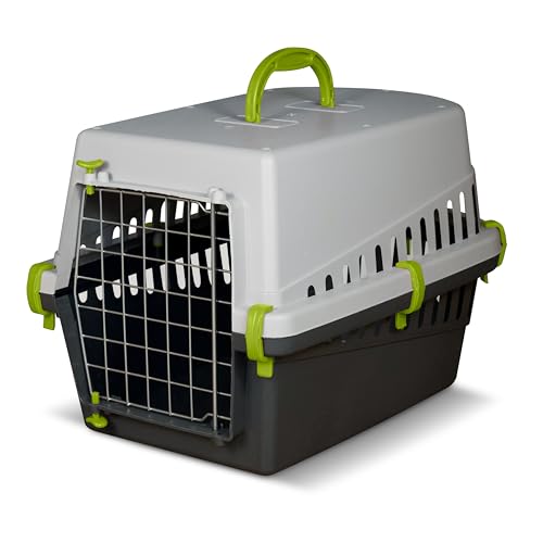 Snugsy Transportbox Katze Katzentransportbox - Flugzeugbox Katzenbox - Metalltür - Leicht 1,14 kg - Gelb 50 x 33 x 32 cm von snugsy